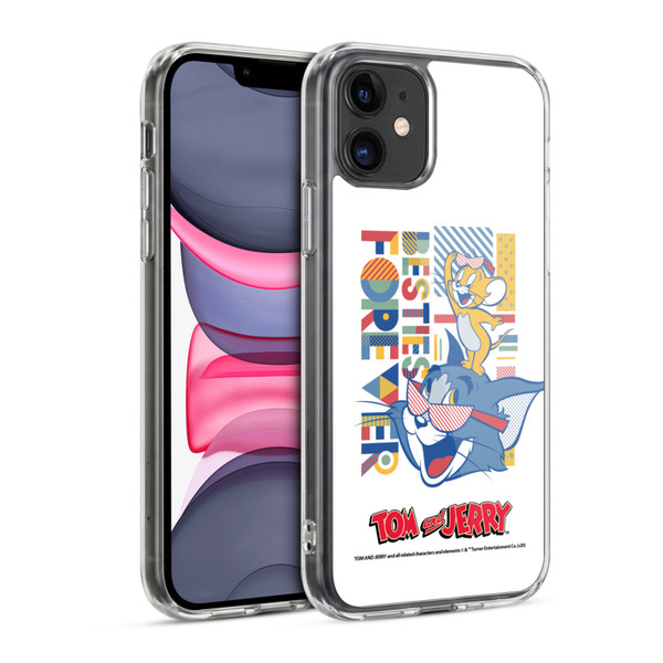 Tom and Jerry Color Blocks Besties Forever Soft Gel Case for Apple iPhone 11