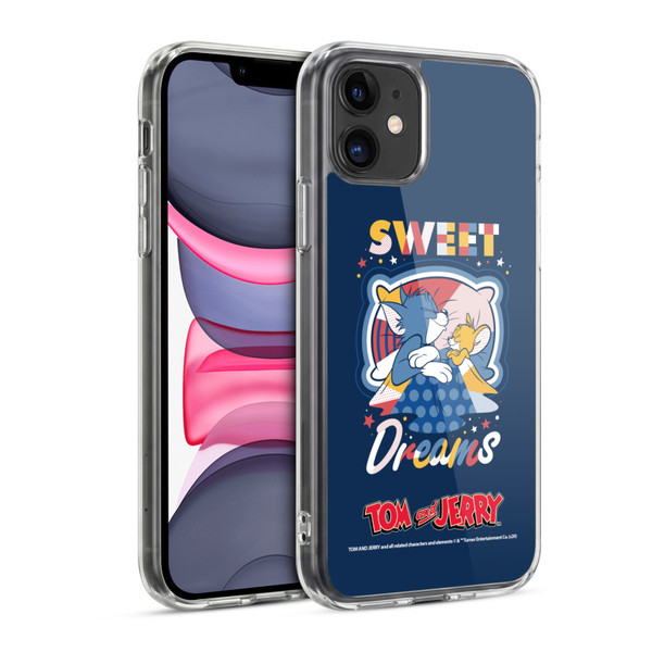 Tom and Jerry Color Blocks Sweet Dreams Soft Gel Case for Apple iPhone 11