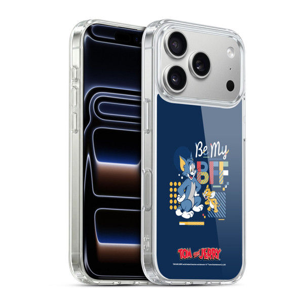 Tom and Jerry Color Blocks Be My Bff Soft Gel Case for Apple iPhone 17 Pro