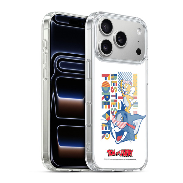 Tom and Jerry Color Blocks Besties Forever Soft Gel Case for Apple iPhone 17 Pro