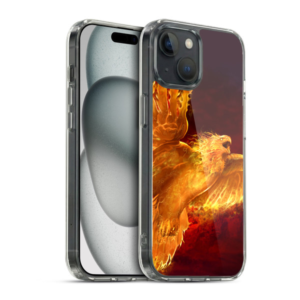 Tom Wood Fire Creatures Phoenix Soft Gel Case for Apple iPhone 15 & MagSafe