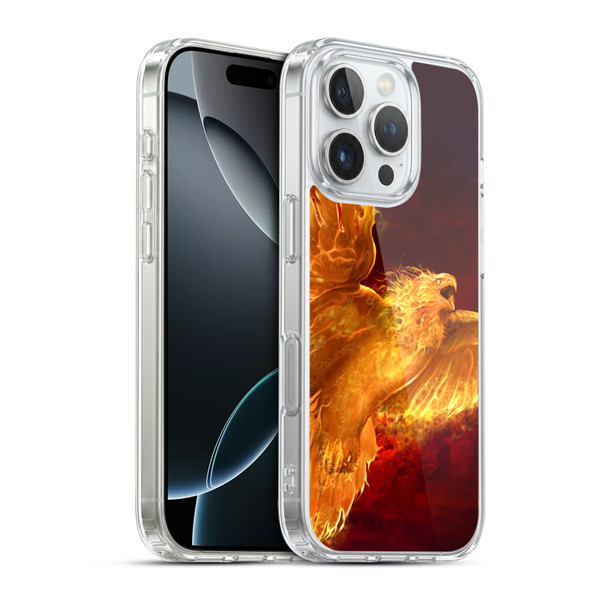 Tom Wood Fire Creatures Phoenix Soft Gel Case for Apple iPhone 16 Pro & MagSafe