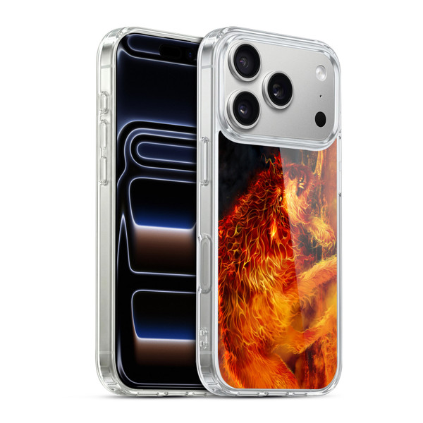 Tom Wood Fire Creatures Wolf Stalker Soft Gel Case for Apple iPhone 17 Pro