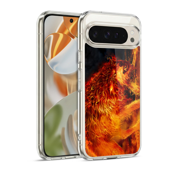 Tom Wood Fire Creatures Wolf Stalker Soft Gel Case for Google Pixel 9 / Pixel 9 Pro