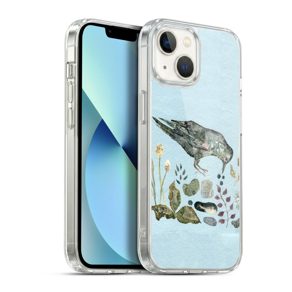 Wyanne Birds Fallen Blueberries Soft Gel Case for Apple iPhone 13