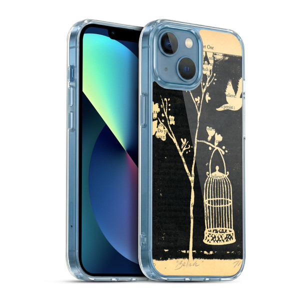 Wyanne Birds Believe Gocco Print Soft Gel Case for Apple iPhone 13 Mini & MagSafe