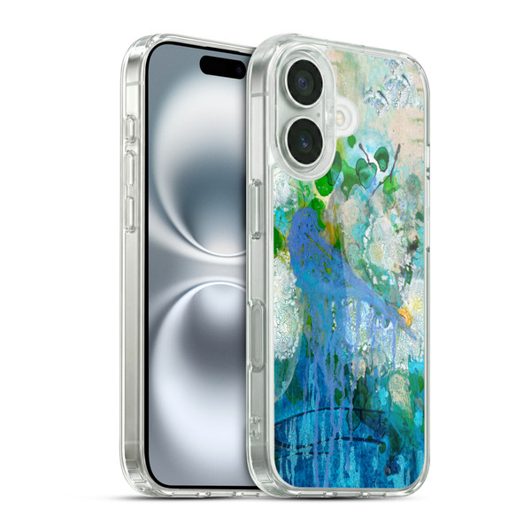 Wyanne Birds Bluebird Reflections Soft Gel Case for Apple iPhone 16 & MagSafe