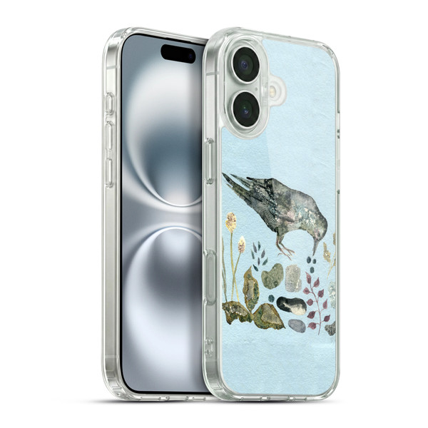 Wyanne Birds Fallen Blueberries Soft Gel Case for Apple iPhone 16 Plus & MagSafe