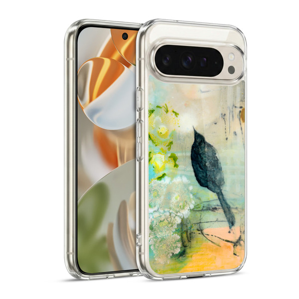 Wyanne Birds Black Feathered Bird Soft Gel Case for Google Pixel 9 / Pixel 9 Pro