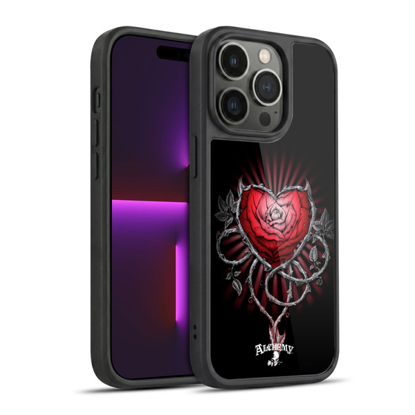 Alchemy Gothic Graphic Art Devils Rose Gel Armour Case For Apple iPhone 14 Pro