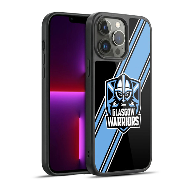 Glasgow Warriors Logo 2 Diagonal Stripes Gel Armour Case For Apple iPhone 13 Pro Max