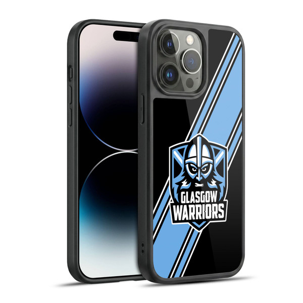 Glasgow Warriors Logo 2 Diagonal Stripes Gel Armour Case For Apple iPhone 14 Pro Max