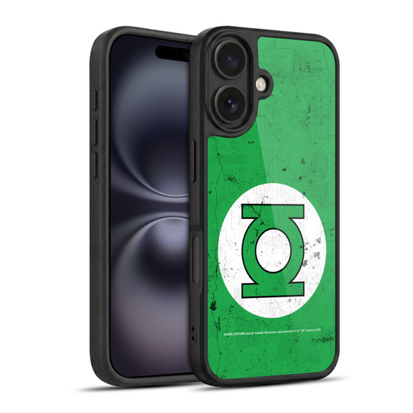 Green Lantern DC Comics Logos Classic Distressed Look Gel Armour Case For Apple iPhone 16