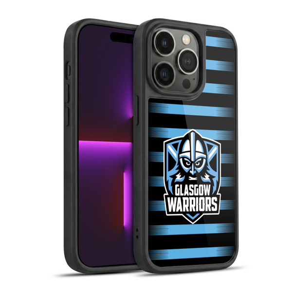 Glasgow Warriors Logo 2 Stripes Gel Armour Case For Apple iPhone 14 Pro