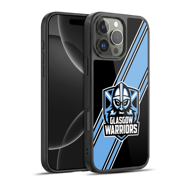 Glasgow Warriors Logo 2 Diagonal Stripes Gel Armour Case For Apple iPhone 16 Pro Max