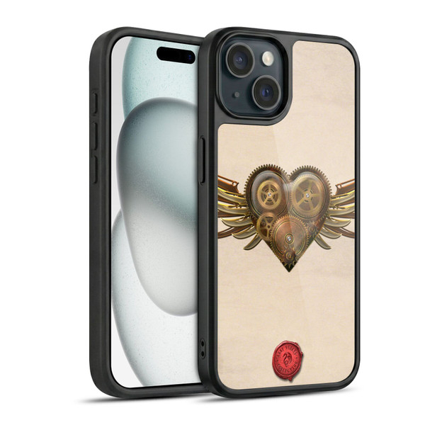 Anne Stokes Steampunk Winged Cog Heart Gel Armour Case For Apple iPhone 15