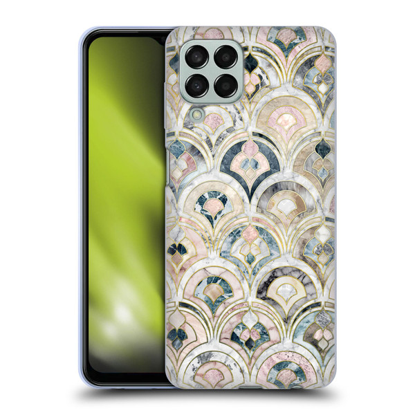 Micklyn Le Feuvre Marble Patterns Art Deco Tiles In Soft Pastels Soft Gel Case for Samsung Galaxy M33 (2022)
