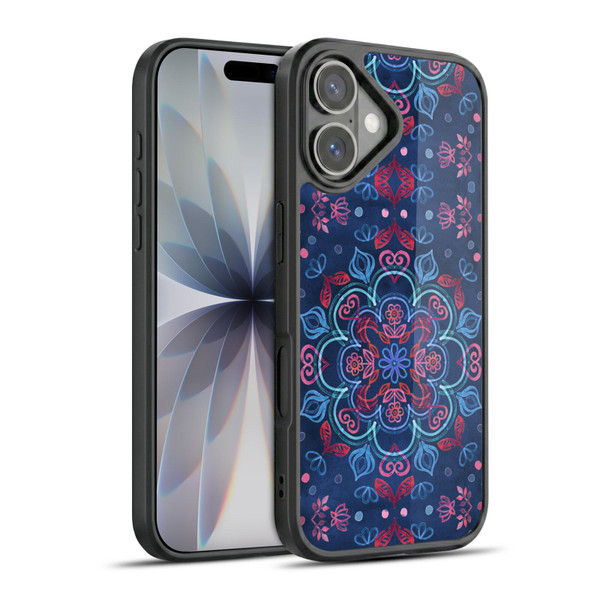 Micklyn Le Feuvre Mandala Cherry Red and Navy Blue Gel Armour Case For Apple iPhone 17