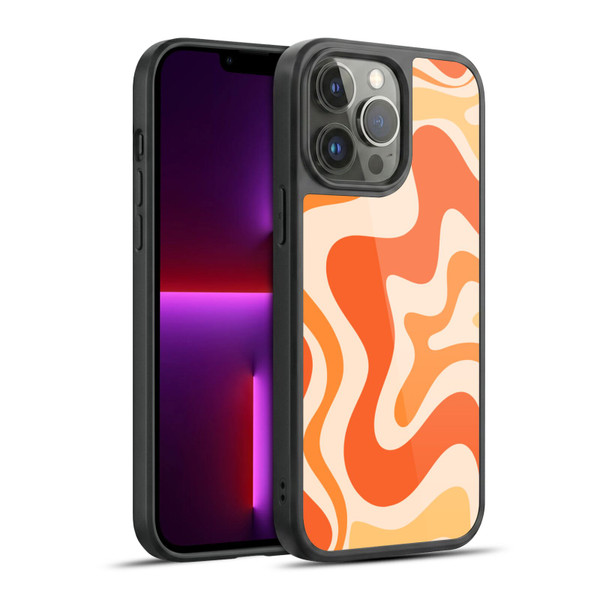 Kierkegaard Design Studio Retro Abstract Patterns Tangerine Orange Tone Gel Armour Case For Apple iPhone 13 Pro Max