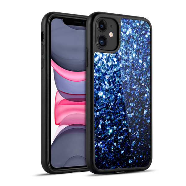 PLdesign Glitter Sparkles Dark Blue Gel Armour Case For Apple iPhone 11
