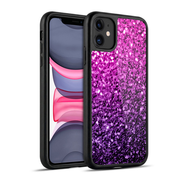 PLdesign Glitter Sparkles Purple Pink Gel Armour Case For Apple iPhone 11