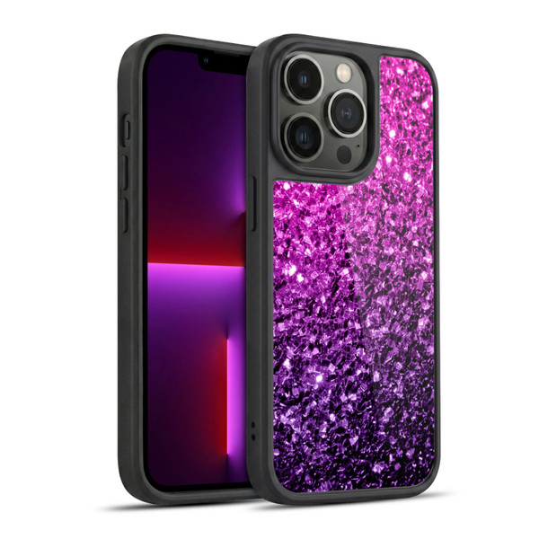 PLdesign Glitter Sparkles Purple Pink Gel Armour Case For Apple iPhone 13 Pro