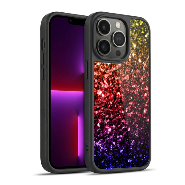 PLdesign Glitter Sparkles Rainbow Gel Armour Case For Apple iPhone 13 Pro