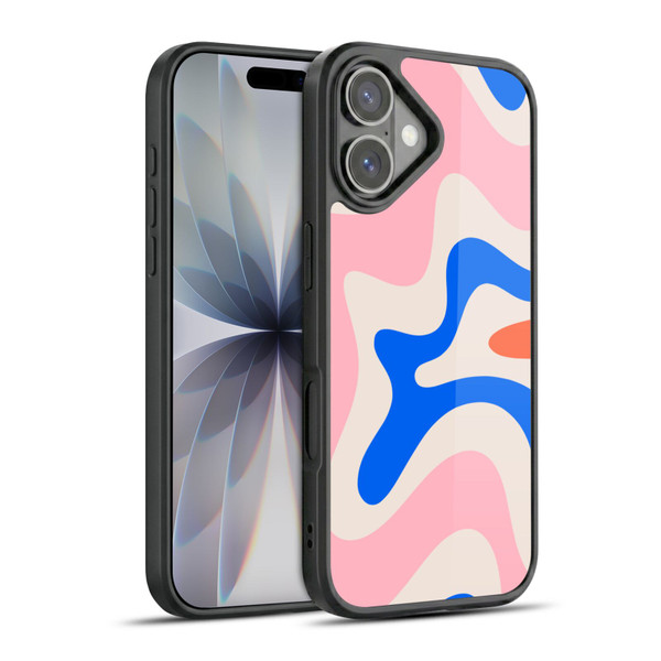Kierkegaard Design Studio Retro Abstract Patterns Pink Blue Orange Swirl Gel Armour Case For Apple iPhone 17