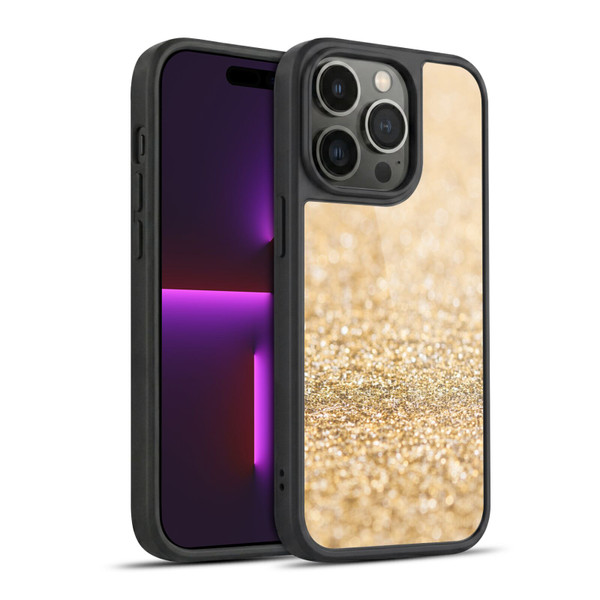 PLdesign Glitter Sparkles Champagne Gold Gel Armour Case For Apple iPhone 14 Pro