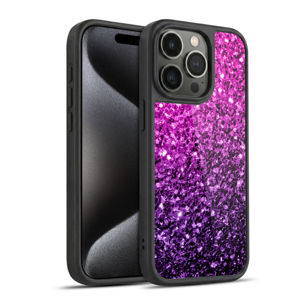 PLdesign Glitter Sparkles Purple Pink Gel Armour Case For Apple iPhone 15 Pro