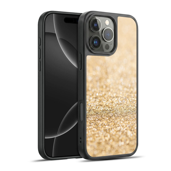 PLdesign Glitter Sparkles Champagne Gold Gel Armour Case For Apple iPhone 16 Pro Max