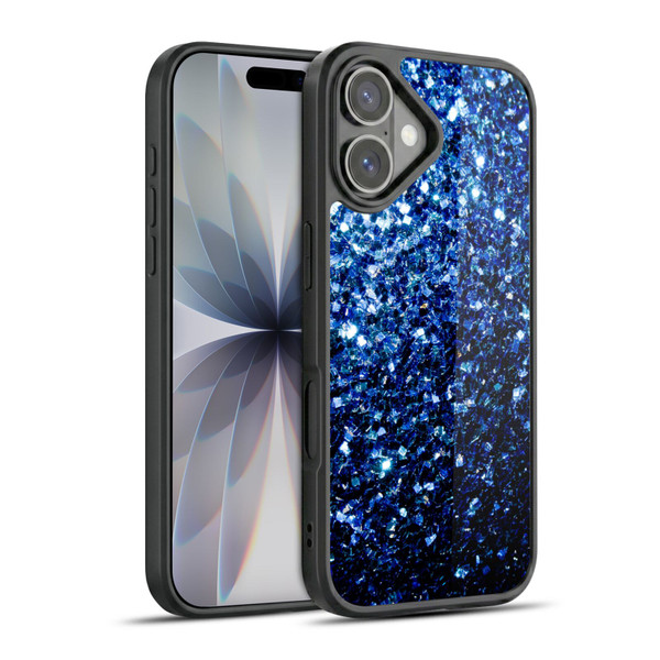 PLdesign Glitter Sparkles Dark Blue Gel Armour Case For Apple iPhone 17
