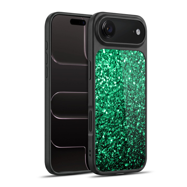 PLdesign Glitter Sparkles Emerald Green Gel Armour Case For Apple iPhone 17 Air