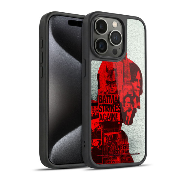 The Batman Neo-Noir Graphics Collage Gel Armour Case For Apple iPhone 15 Pro