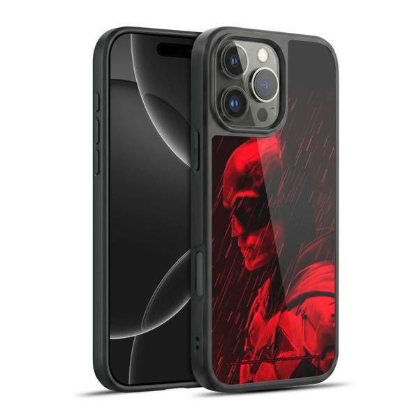 The Batman Neo-Noir Graphics Red Rain Gel Armour Case For Apple iPhone 16 Pro Max
