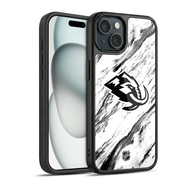 NHL Utah Mammoth Marble Gel Armour Case For Apple iPhone 15