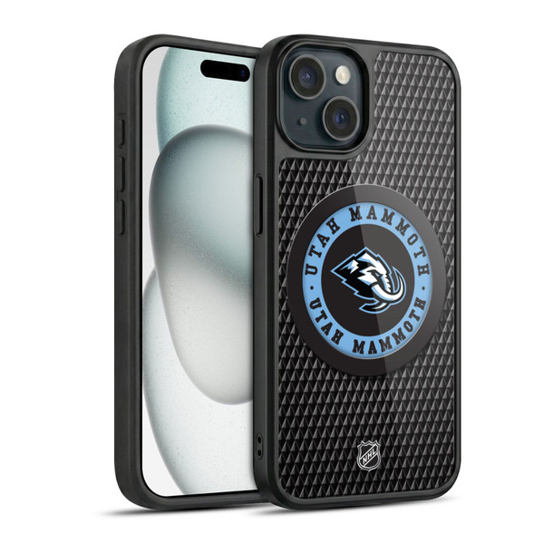 NHL Utah Mammoth Puck Texture Gel Armour Case For Apple iPhone 15