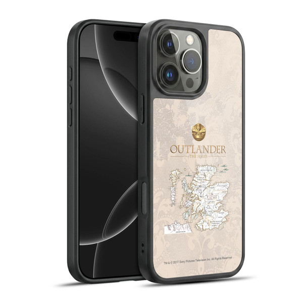 Outlander Seals And Icons Map Gel Armour Case For Apple iPhone 16 Pro Max
