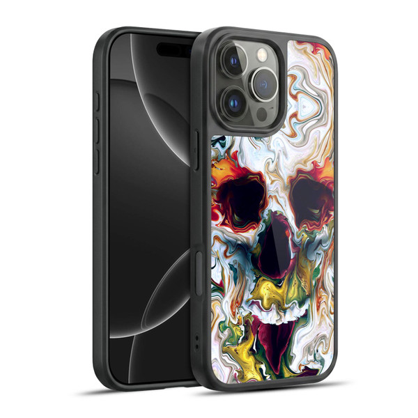Riza Peker Skulls 9 Skull Abstract Gel Armour Case For Apple iPhone 16 Pro Max