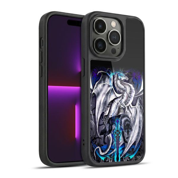 Ruth Thompson Dragons with Swords Blade & Fantasy Wolf Gel Armour Case For Apple iPhone 14 Pro