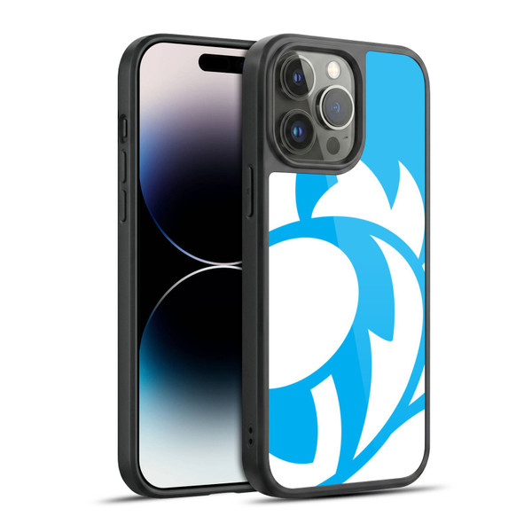 Scotland Rugby Oversized Thistle Sky Blue Gel Armour Case For Apple iPhone 14 Pro Max