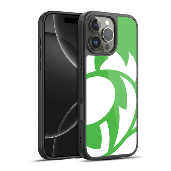 Scotland Rugby Oversized Thistle Grass Green Gel Armour Case For Apple iPhone 16 Pro Max