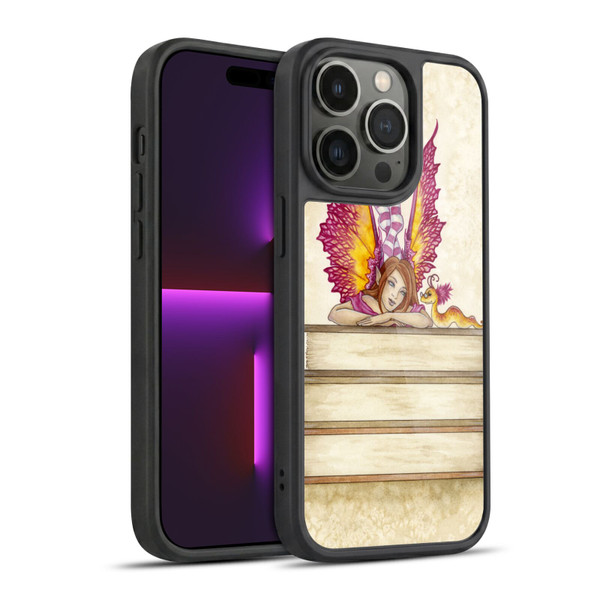 Amy Brown Lovely Fairies Pink Pixie Gel Armour Case For Apple iPhone 14 Pro