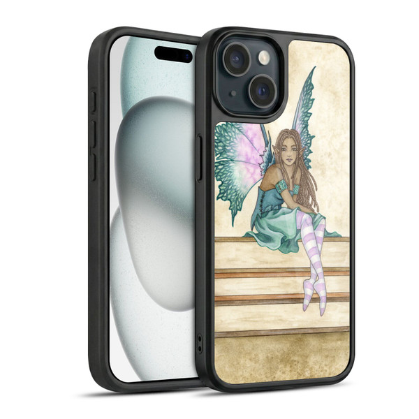 Amy Brown Lovely Fairies Green Pixie Gel Armour Case For Apple iPhone 15