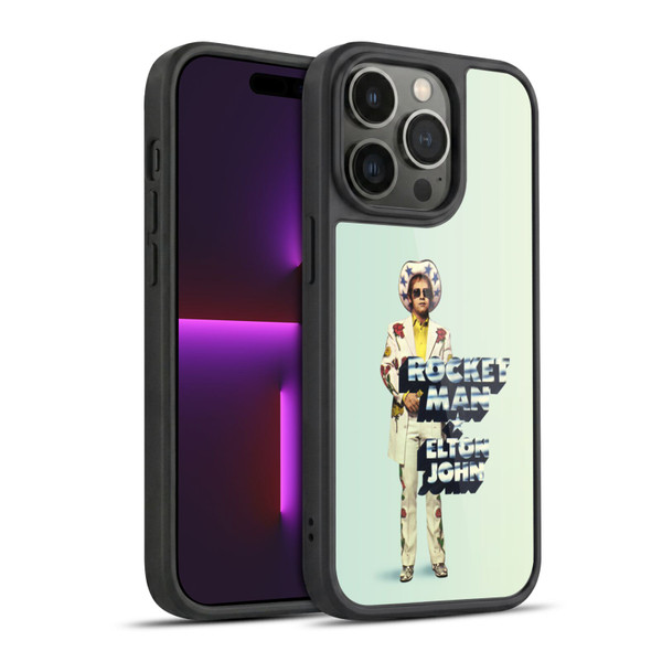 Elton John Artwork Rocket Man Single Gel Armour Case For Apple iPhone 14 Pro