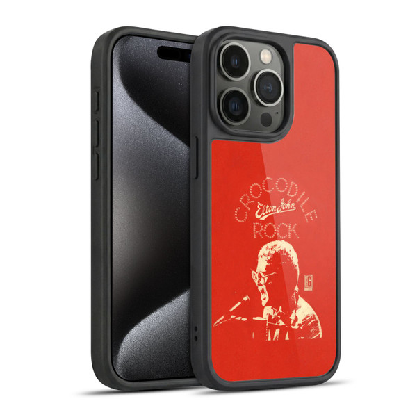 Elton John Artwork Crocodile Rock Single Gel Armour Case For Apple iPhone 15 Pro
