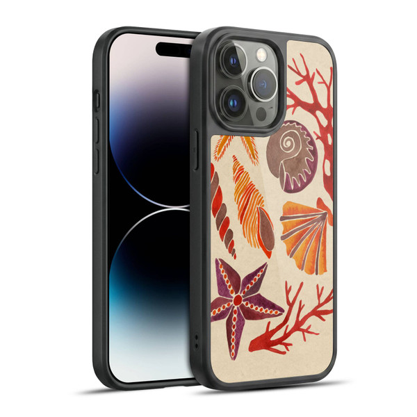 Cat Coquillette Sea Seashells Pink Gel Armour Case For Apple iPhone 14 Pro Max