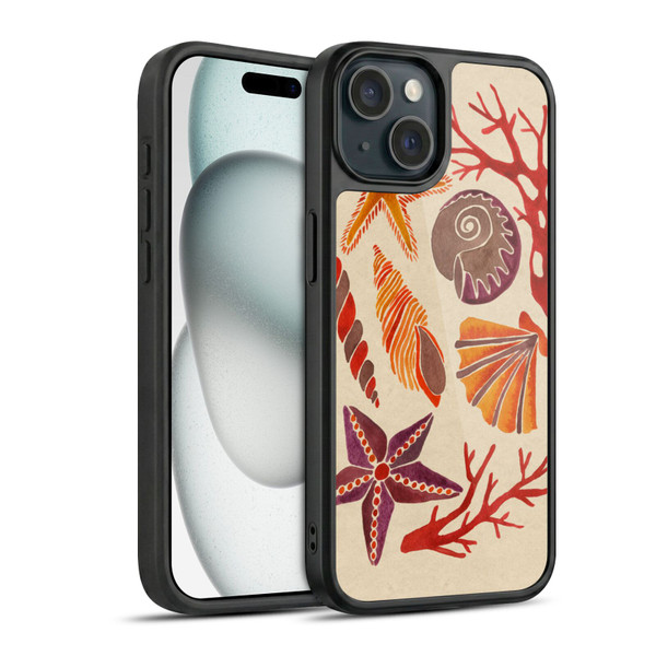 Cat Coquillette Sea Seashells Pink Gel Armour Case For Apple iPhone 15