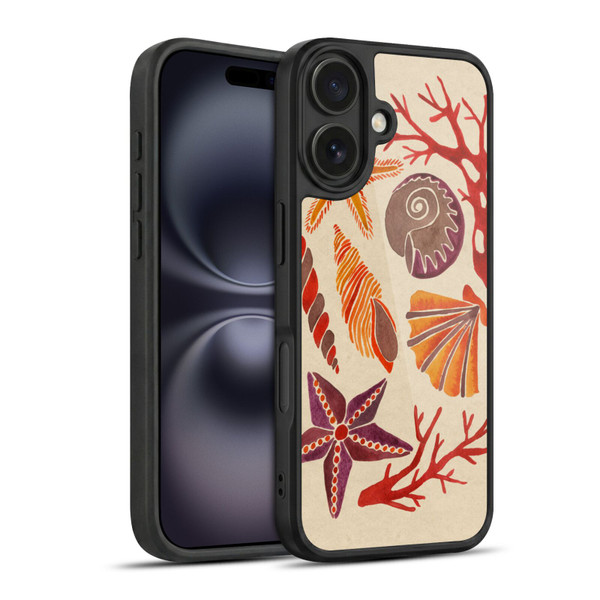 Cat Coquillette Sea Seashells Pink Gel Armour Case For Apple iPhone 16
