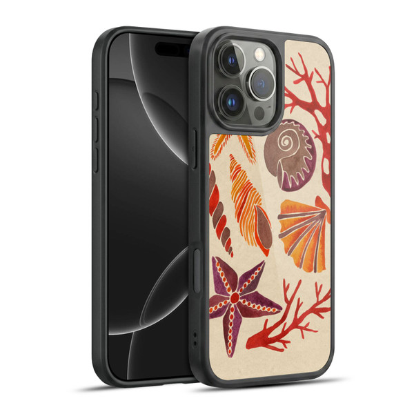 Cat Coquillette Sea Seashells Pink Gel Armour Case For Apple iPhone 16 Pro Max